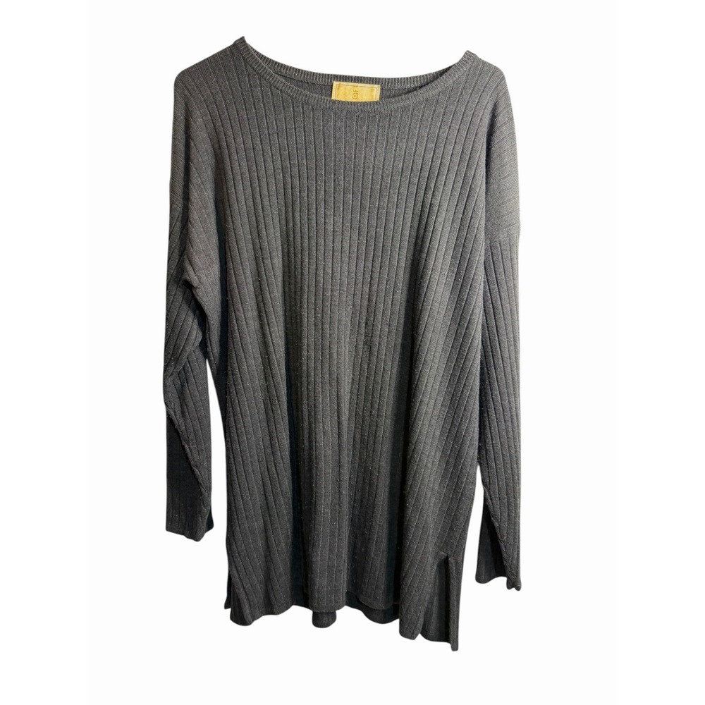 express tricot womens long sleeve grey shirt size large